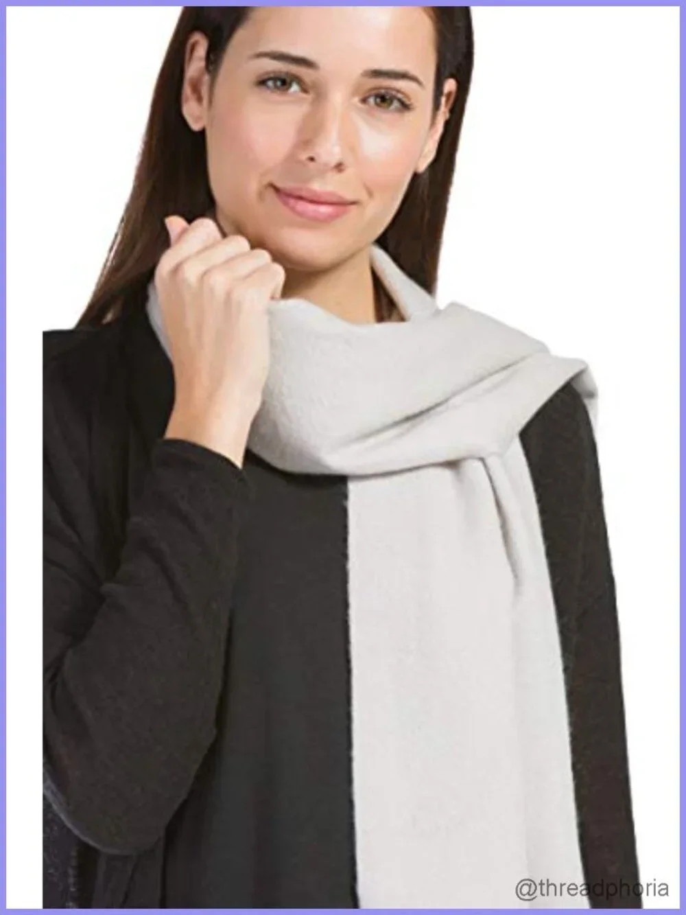 100% Pure Cashmere Winter Scarf with Fringe Details
